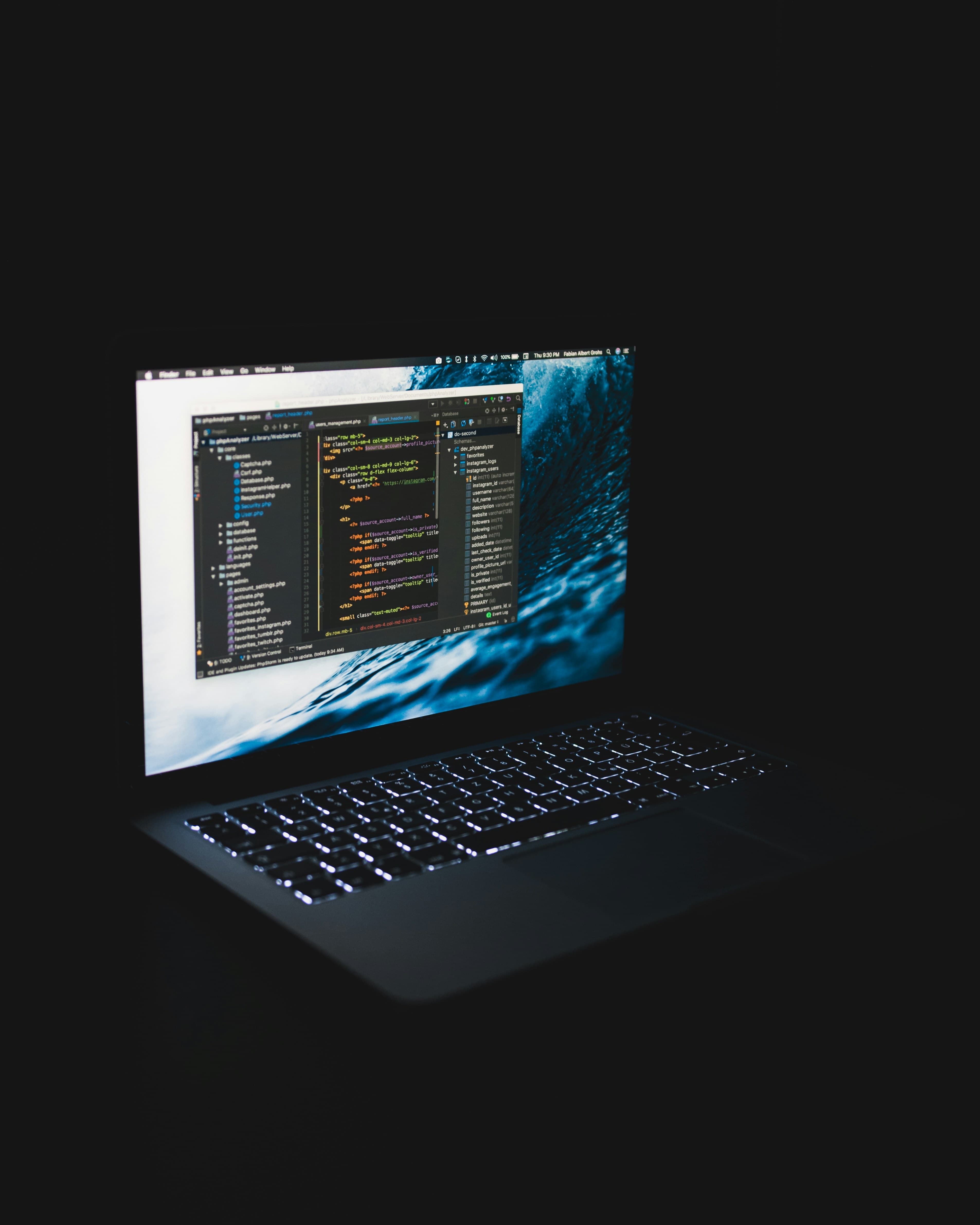 Macbook mit Code